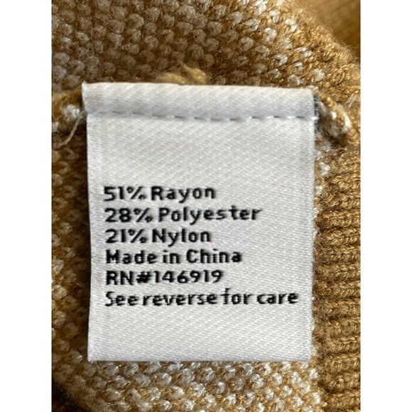 Nine West Womens Size Large Brown & White Animal Print Long Sleeve Sweater - Picture 12 of 12